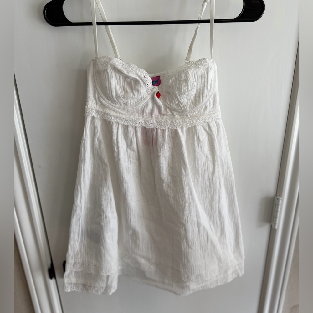 White Lace-Trim Dress size XS NWT - Picture 6 of 6